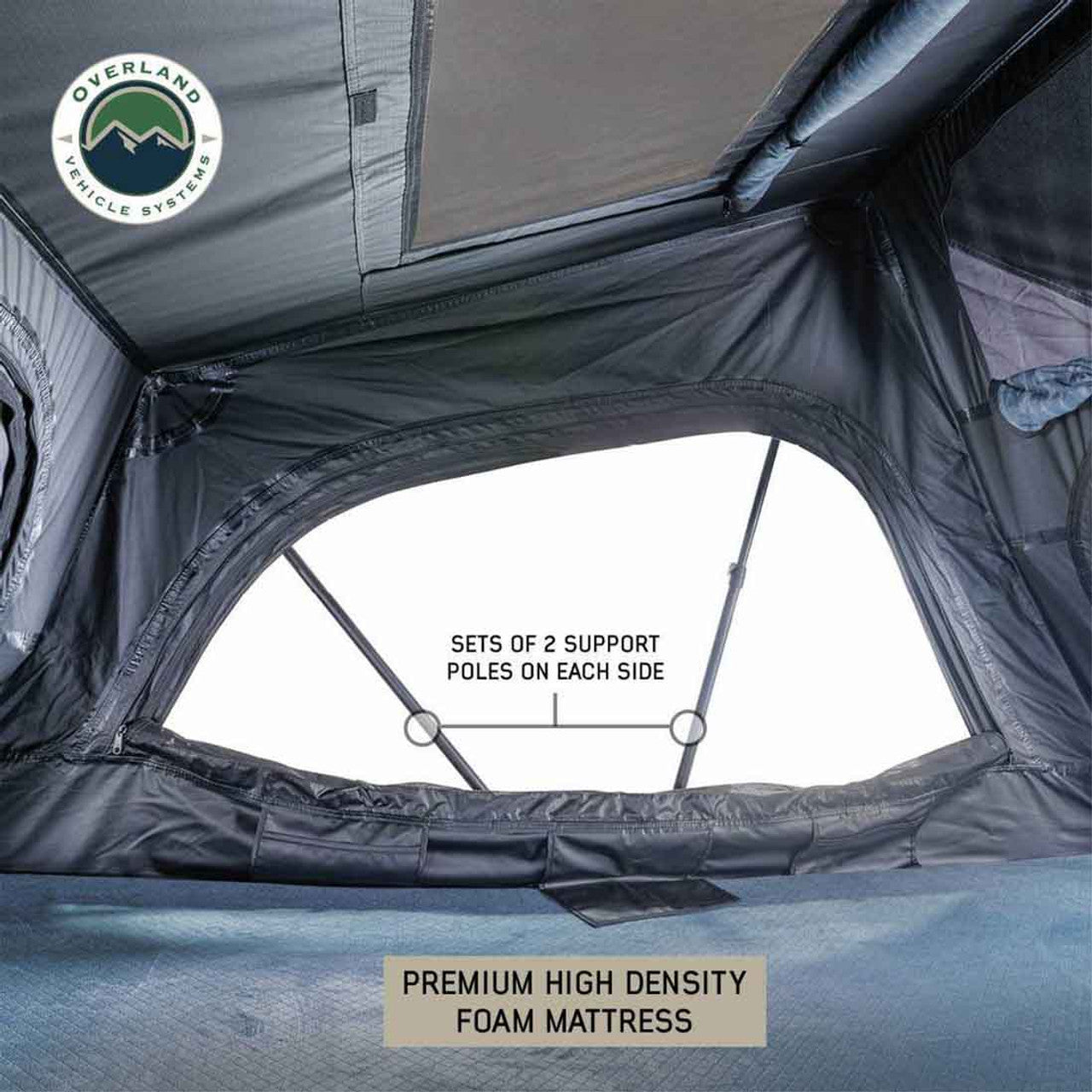 OVS Roof Top Tent XD Sherpa S4S Soft Sided 4 Person Grey Body and Black Rainfly 18209904