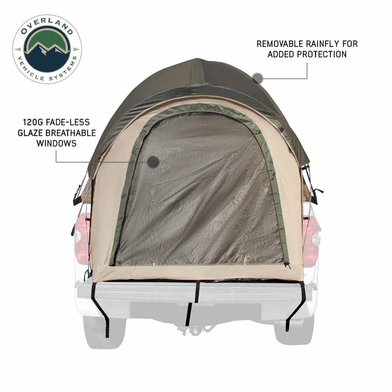 OVS Mid Size 5.0-5.2 Foot LD TACT Bed Tent Tan Body & Green Rainfly 18252540