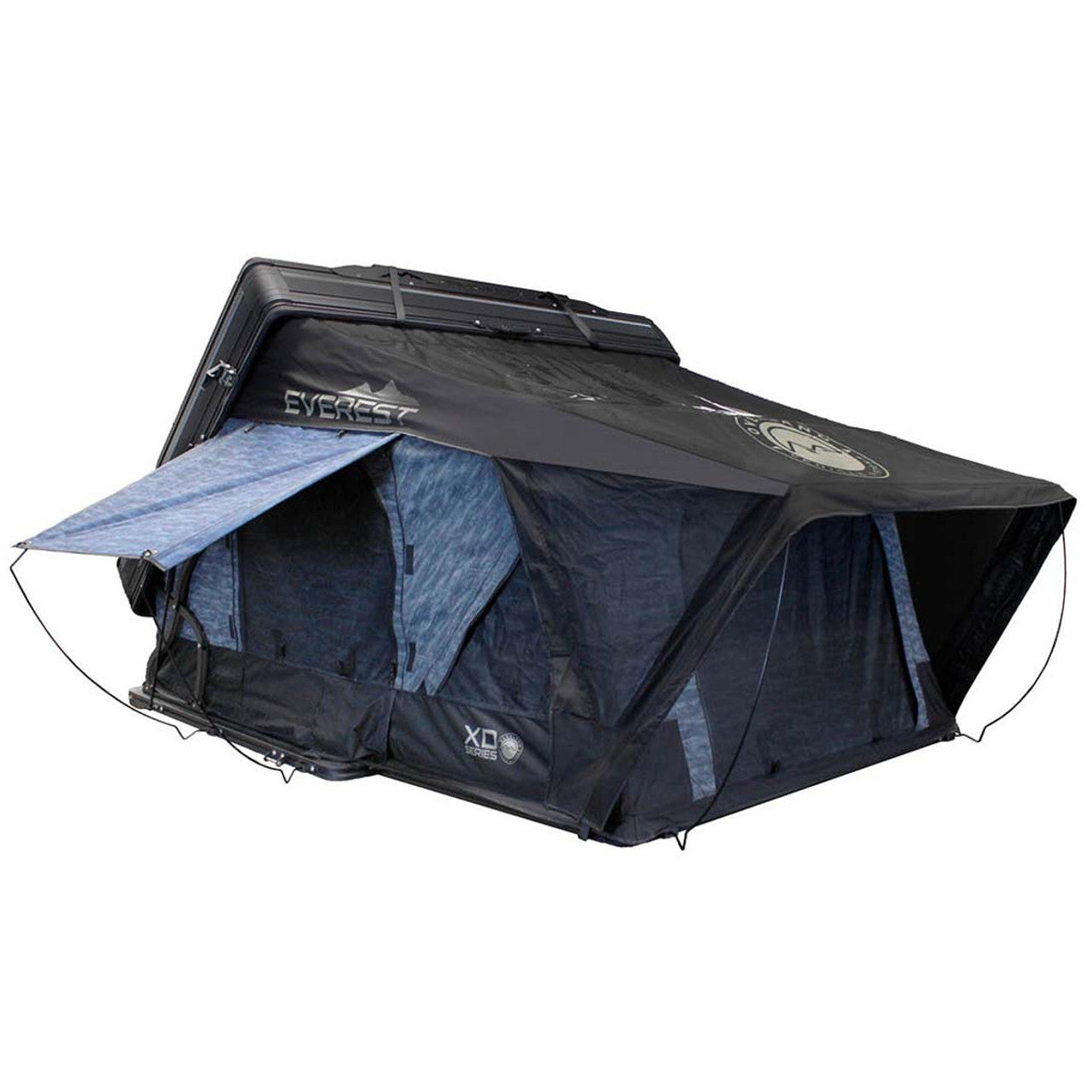 OVS XD Everest Sleeps 4 Cantilever Aluminum Hard Shell Roof Top Tent Blue Body & Black Rainfly 18489904