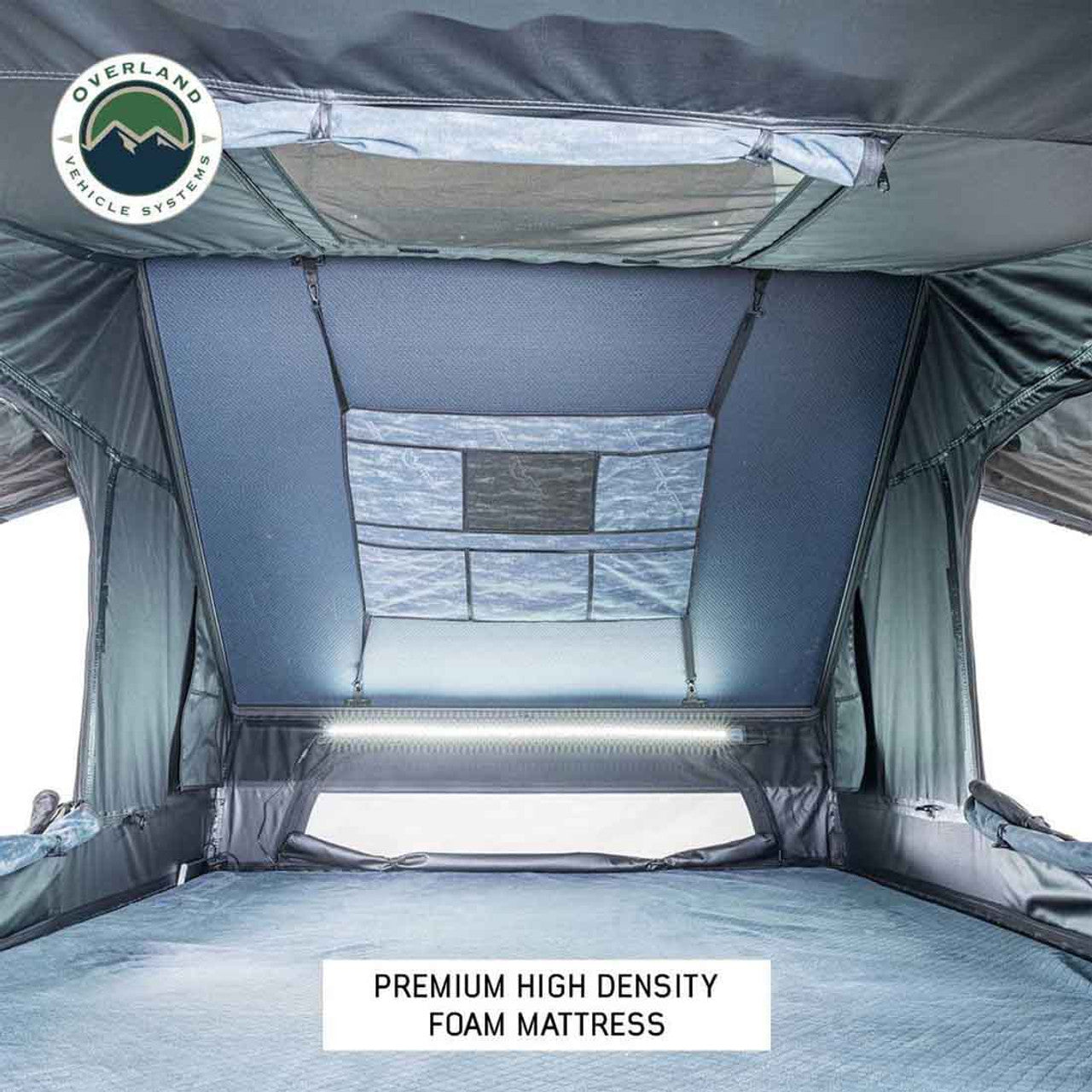 OVS XD Everest Sleeps 4 Cantilever Aluminum Hard Shell Roof Top Tent Blue Body & Black Rainfly 18489904