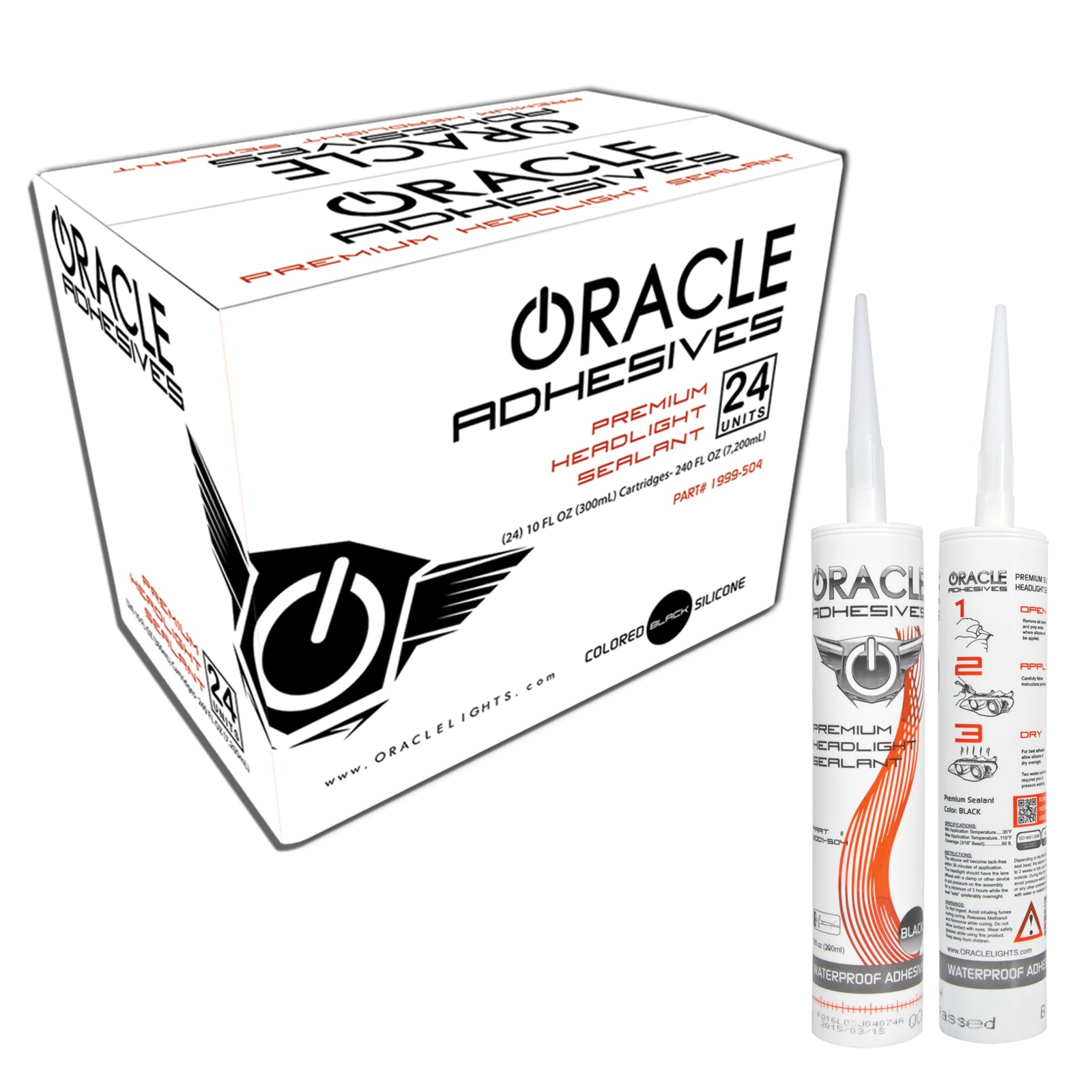 Oracle Lighting Headlight Assembly Adhesive Case of 24 Black 1999-504