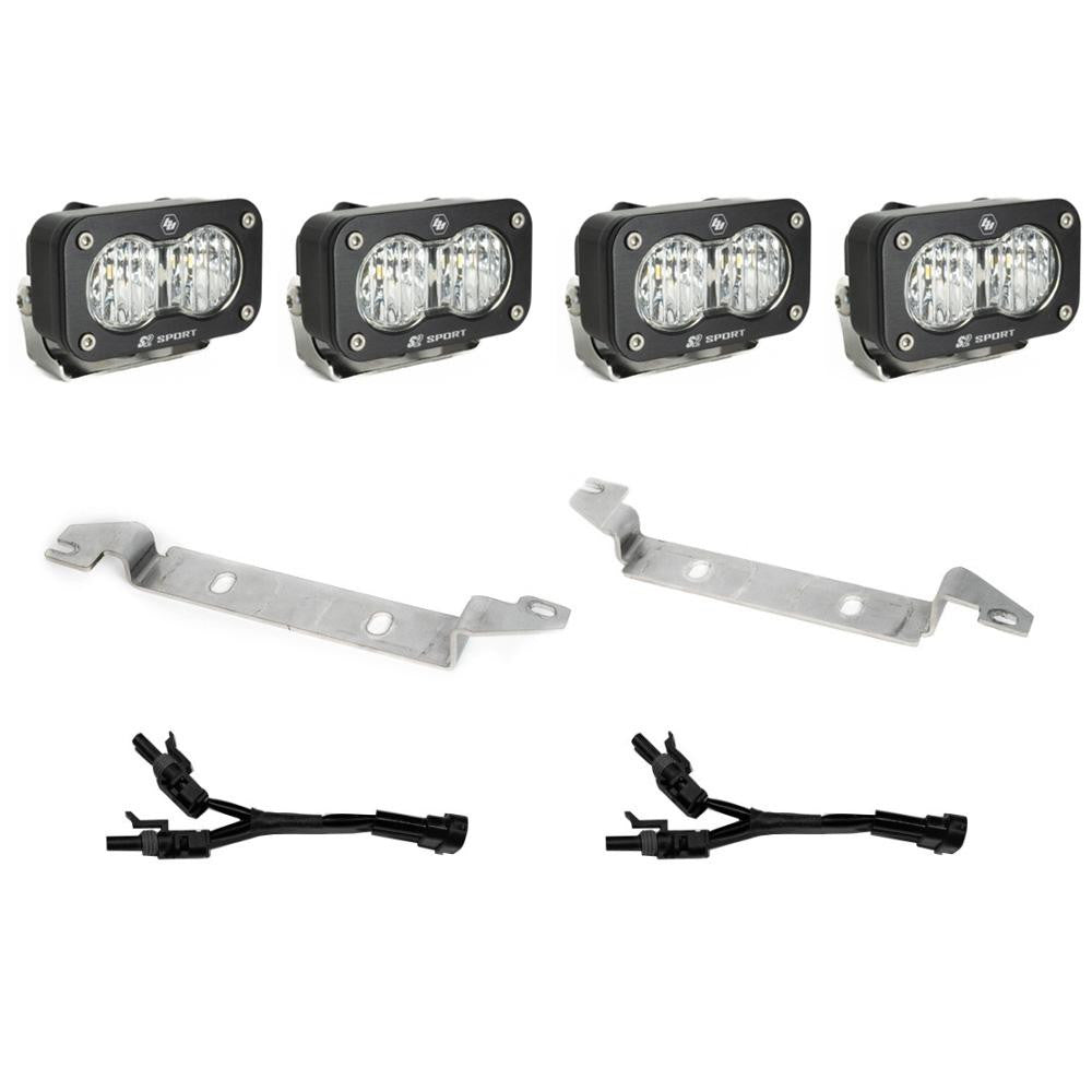 Baja Designs 2024 Toyota Tacoma S2 Sport Dual Clear Fog Pocket Light Kit 448238