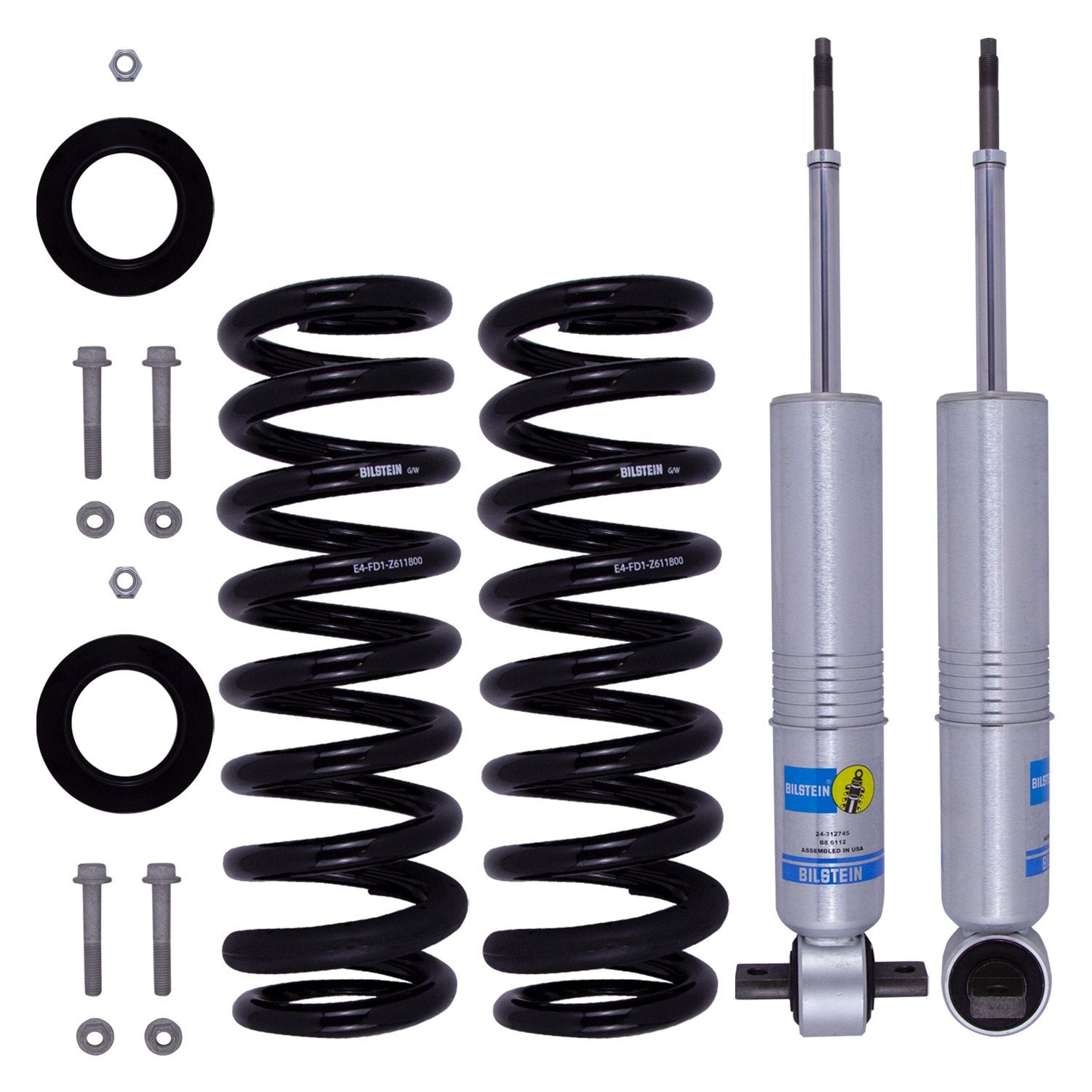 Bilstein 2019-2020 Ford Ranger Front Driver Or Passenger Side Monotube Snap Ring Grooved Body Strut Assemblies Suspension Kit 47-294301