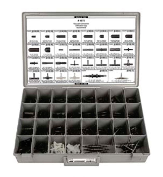 Disco Adjustable Gray Plastic Tray Black Plug Vacuum Conn Assortment 8675