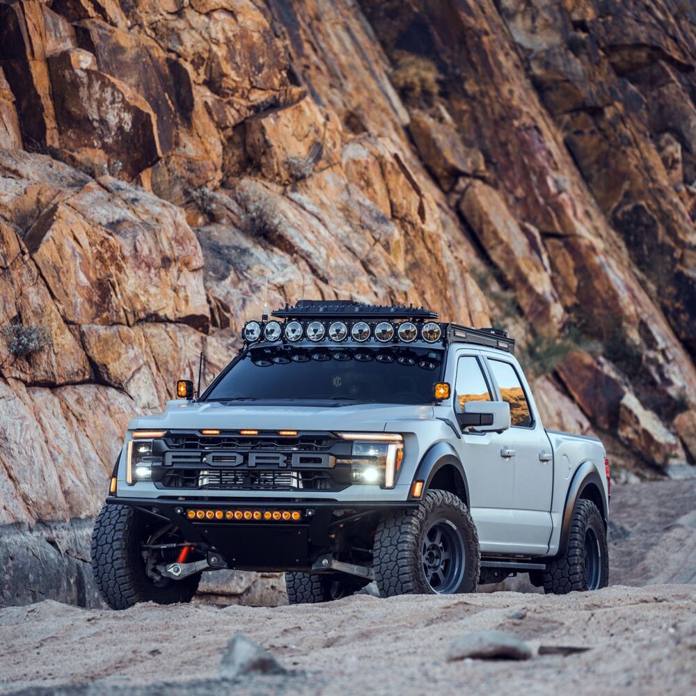 KC Hilites 2015-2026 Ford F-150 Ford Raptor Platform One Roof Rack with 360° Lighting AK-92302