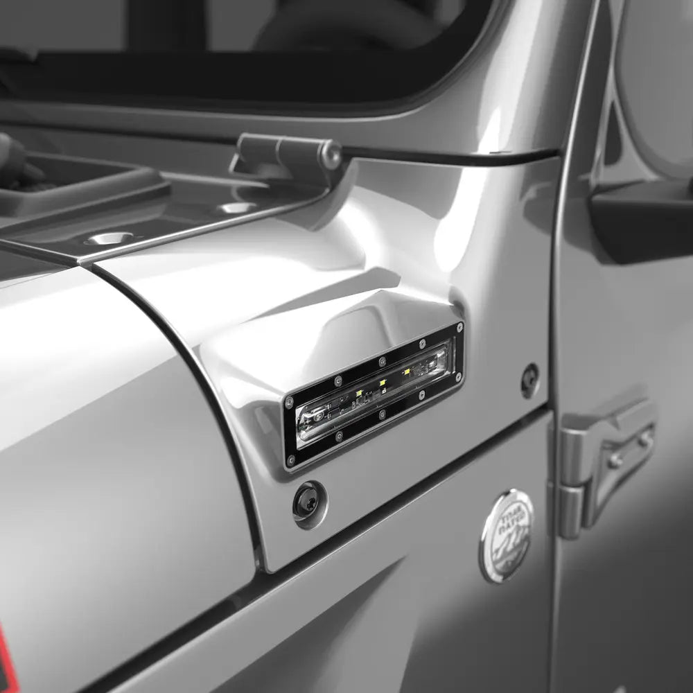 EGR VSL 2018-2024 Jeep Wrangler JL JT Side Led Lights Painted Billet Silver VSLJP0192