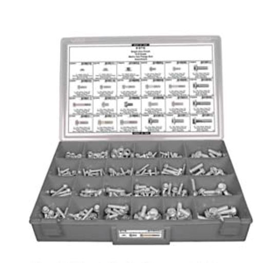 Disco 24 Hole Gray Plastic Tray Metric Hex Flange Bolt Assortment 8716