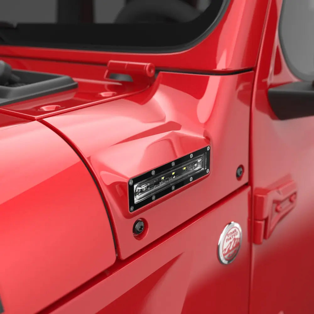 EGR 2018-2024 Jeep Wrangler JL JT VSL Side Led Lights Painted Firecracker Red VSLJP0193