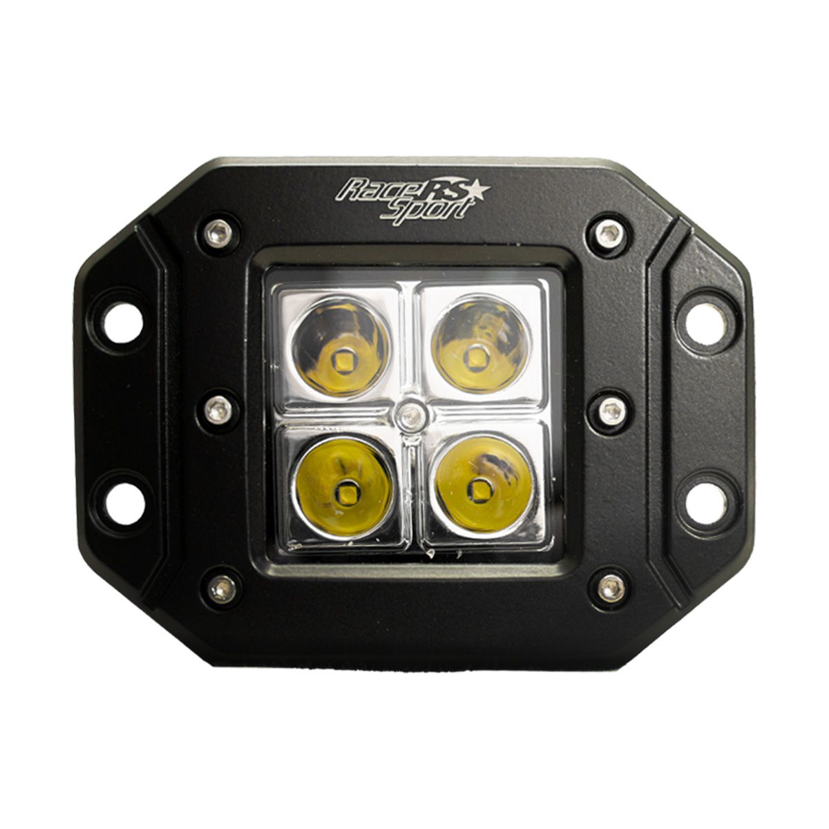 Race Sport Flush Mount 12W 4 LED High Powered 3x3 Inch LED Spot Light RS-12W4LED-FM