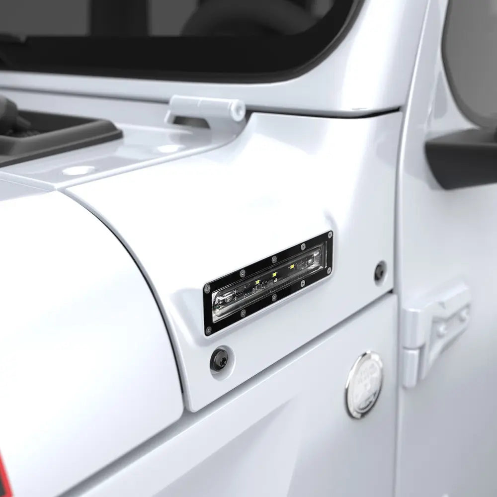 EGR 2018-2024 Jeep Wrangler JL JT VSL Side Led Lights Painted White VSLJP0190