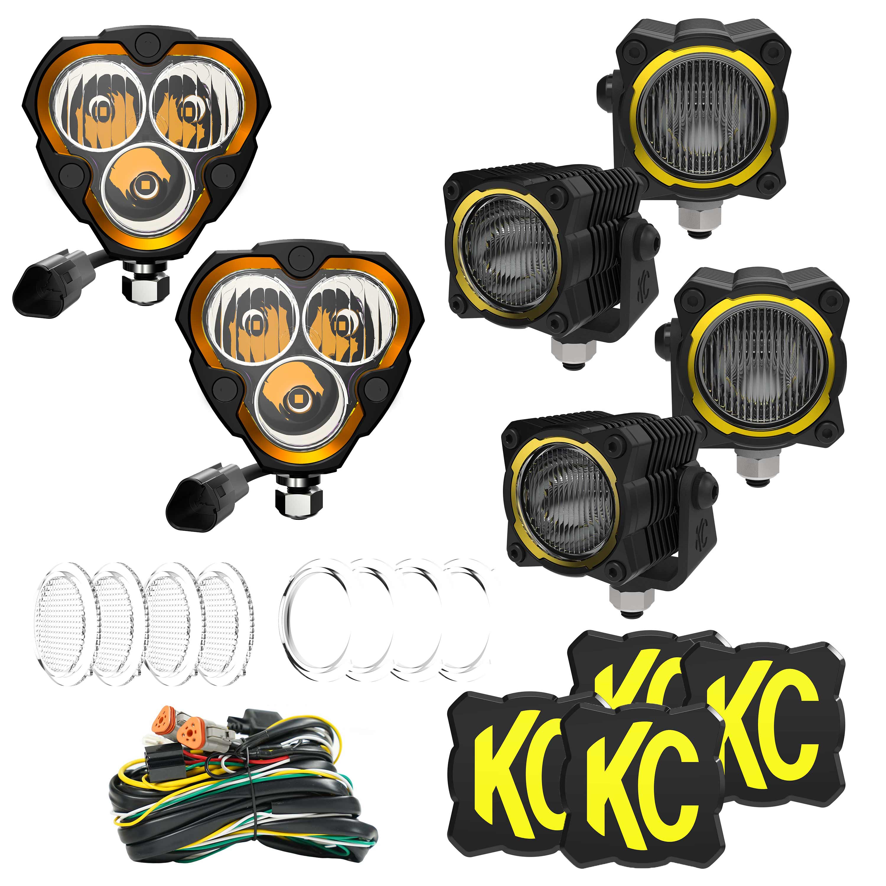 KC Hilites 2021-2024 Ford Bronco GEN6 Hybrid Front Bumper Off-Road LED Light Kit 97170