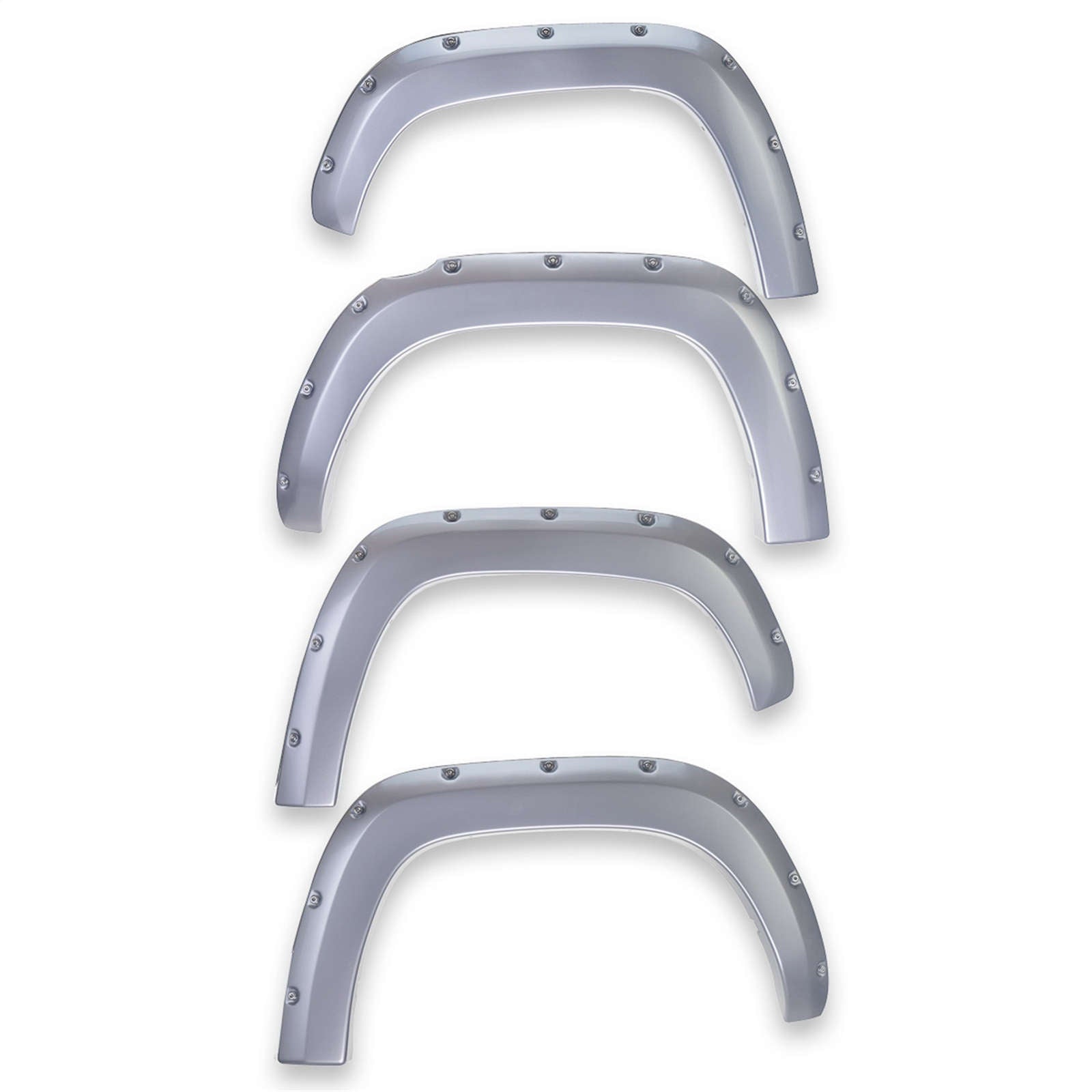 EGR 2015-2019 GMC Sierra 2500 3500 HD 2 & 4 Door Crew Standard Extended Cab Pickup Traditional Bolt-on look Fender Flares set of 4 Painted to Code Silver Metallic 791684-GAN