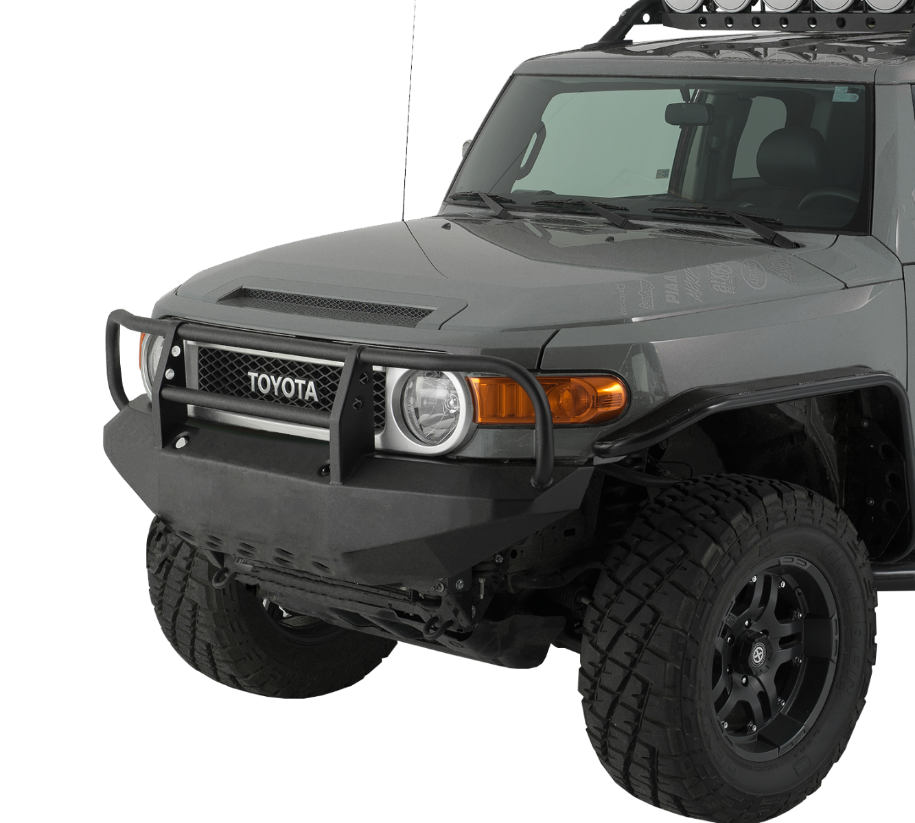 Warrior 2007-2014 Toyota Fj Cruiser Smooth Front Bumper With Brush Guard 3510