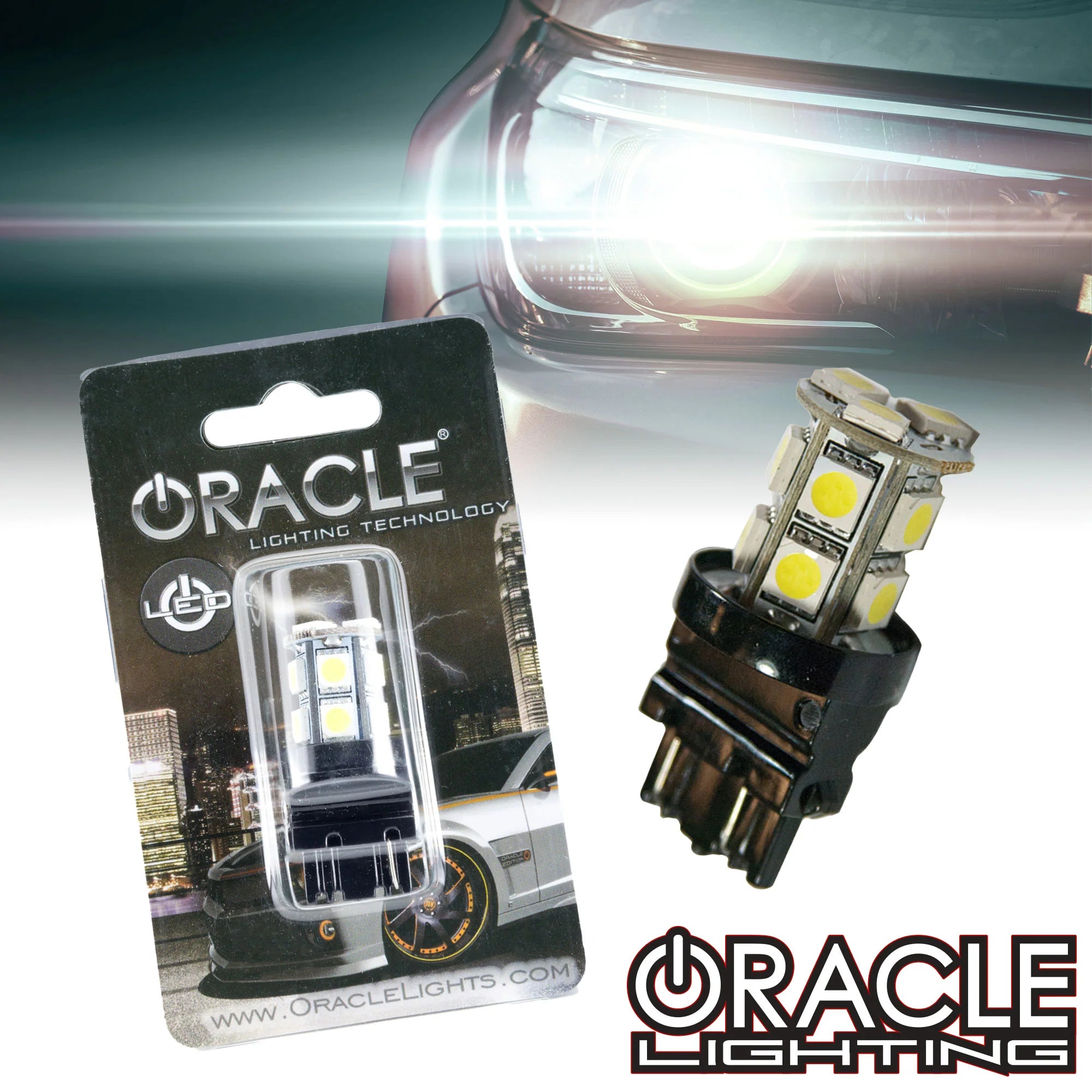 Oracle Lighting 3157 12 Led 3 Chip SMD Bulb Single Amber 5003-005