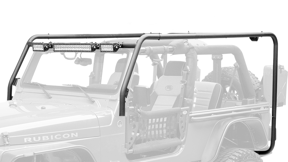 Body Armor 2007-2018 Jeep Wrangler JK 2dr 4dr Front & Rear Frame Crossbars And Rails Box JK-711 + JK-712
