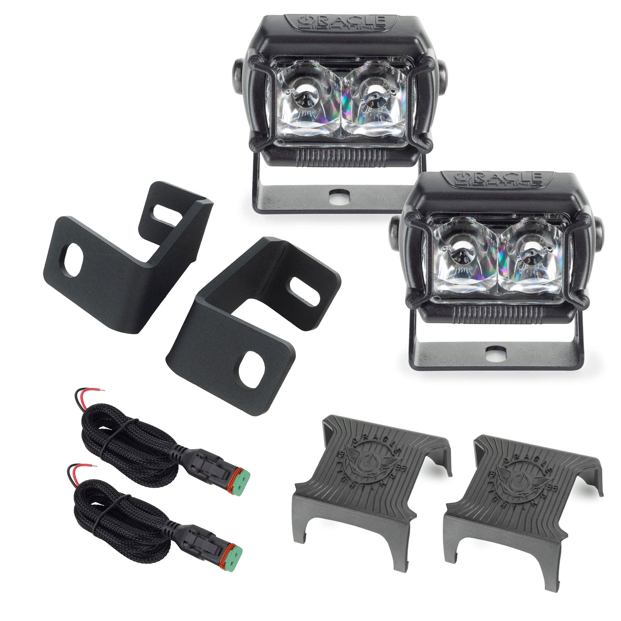 Oracle Lighting 2015-2023 Ford F-150 A-Pillar Hood Mount Brackets With VEGA Series 2 Spotlights 2093-2-504