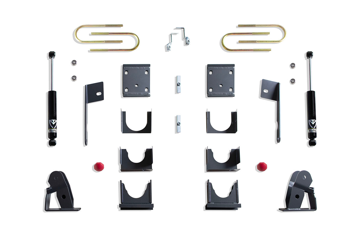 MaxTrac Suspension 2019-2026 Chevrolet Silverado GMC Sierra 1500 2wd 4wd 5" Rear Lowering Box Kit Models With Monoleaf Rear Spring 201950ML