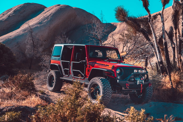 Body Armor 2007-2018 Jeep Wrangler JK Tube Doors Front Pair & Mirror Set For Traildoors JK-6154 & 5126