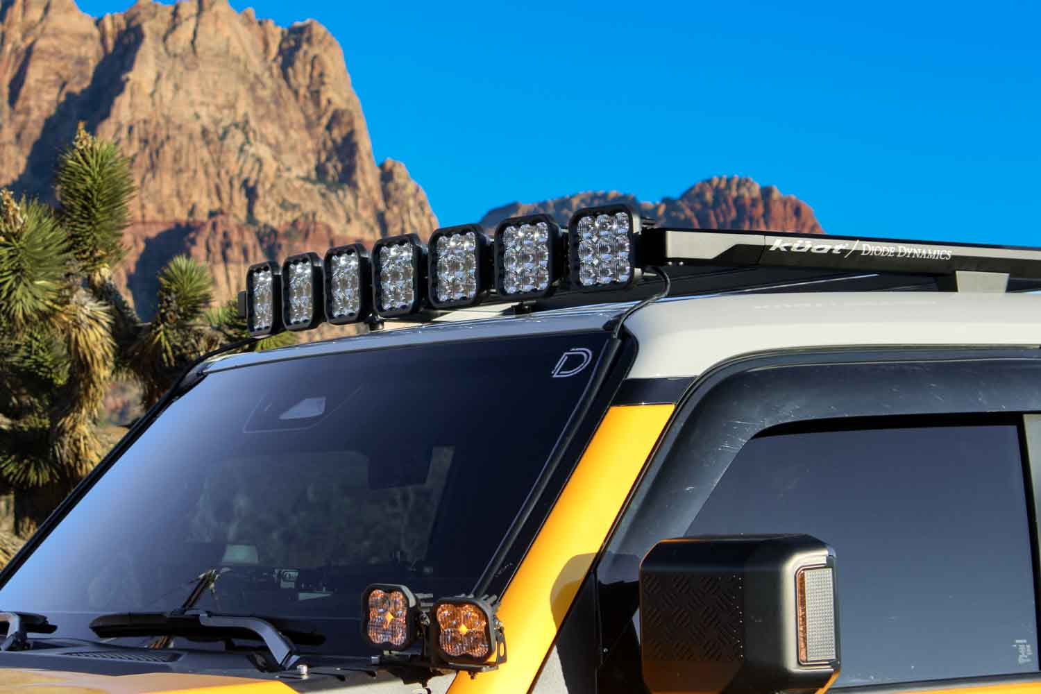 Diode Dynamics 2024-2026 Lexus GX550 Toyota Land Cruiser LC250 SS40 Sport White Combo Kuat DEK Roof Rack DD8540