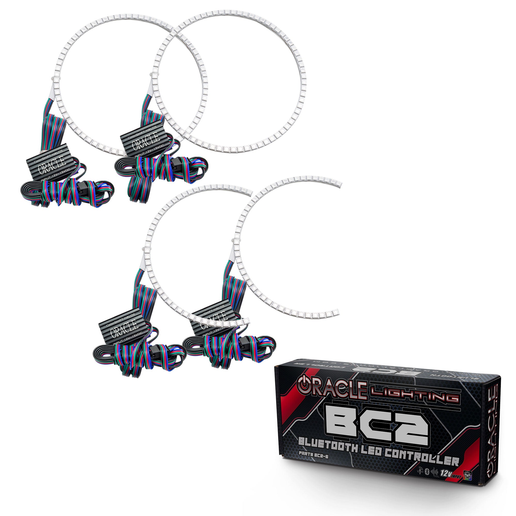 Oracle Lighting 2007-2009 Dodge Durango LED Headlight Halo Kit ColorSHIFT With BC2 Controller 1326-335