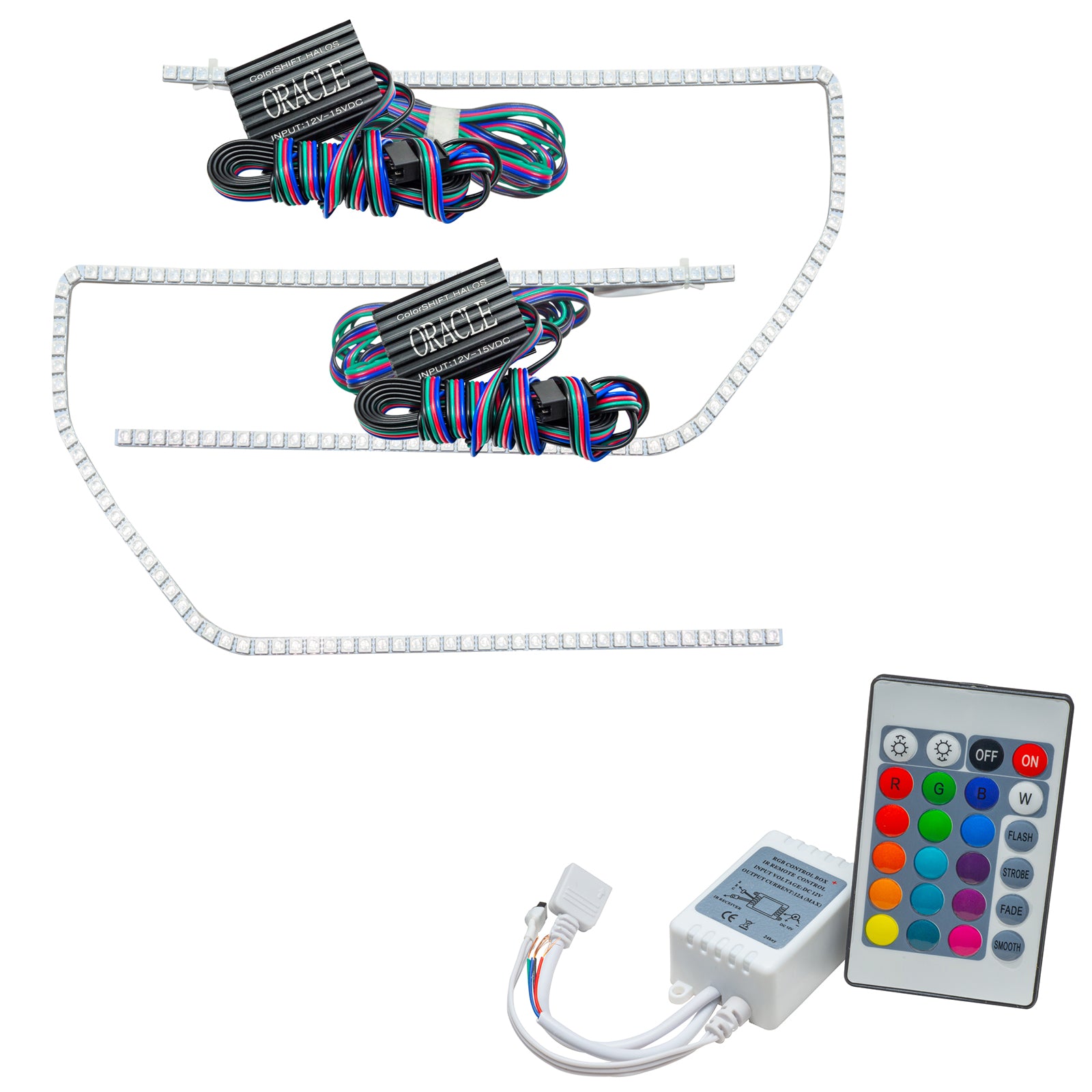 Oracle Lighting 2009-2014 Ford F-150 F-150 Raptor LED Perimeter Headlight Halo Kit ColorSHIFT with Simple Controller 2203-504