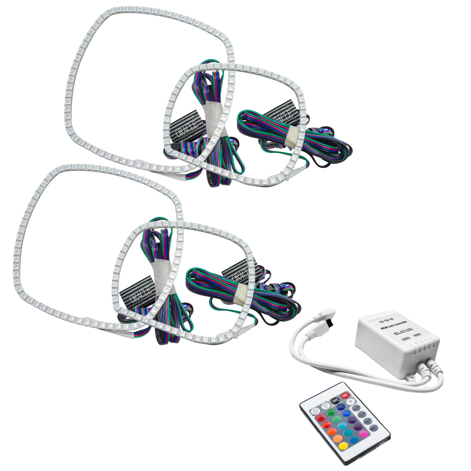 Oracle Lighting 2011-2014 Dodge Charger LED Headlight Halo Kit ColorSHIFT with Simple Controller 2234-504