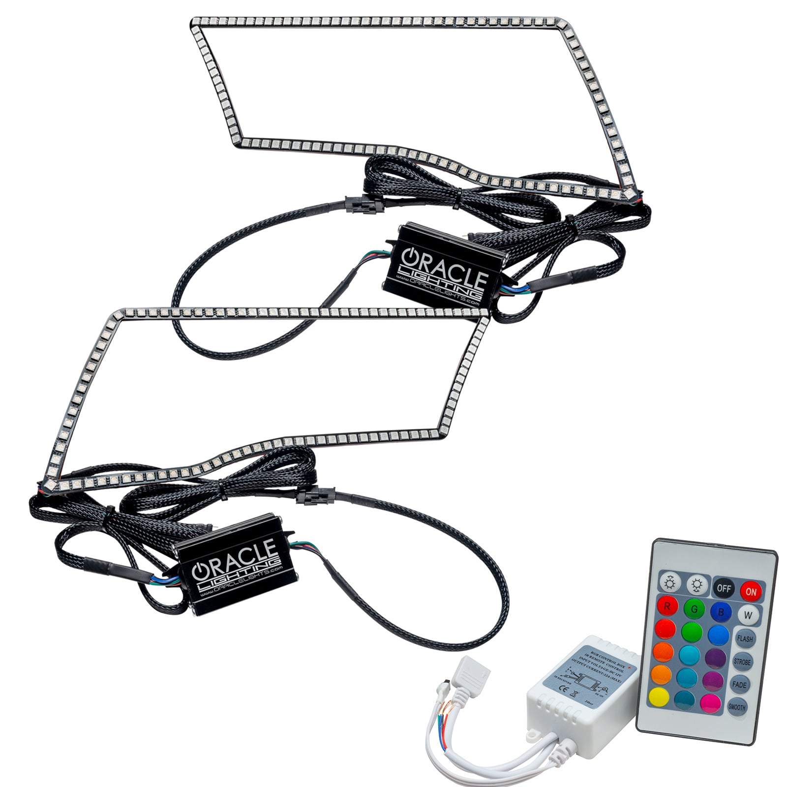 Oracle Lighting 2009-2018 Dodge Ram Sport LED Headlight Halo Kit ColorSHIFT with Simple Controller 2250-504