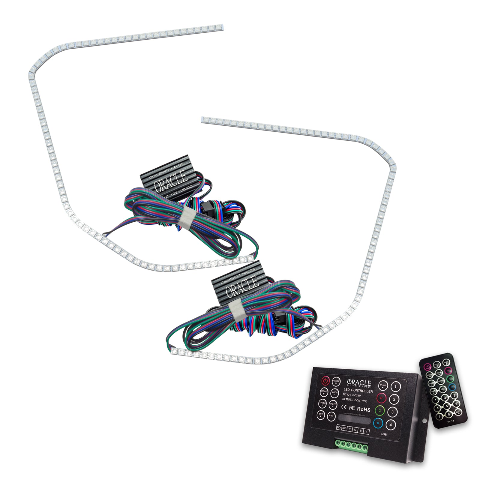 Oracle Lighting 2015-2020 GMC Yukon LED Headlight Halo Kit ColorSHIFT with 2.0 Controller 2272-333