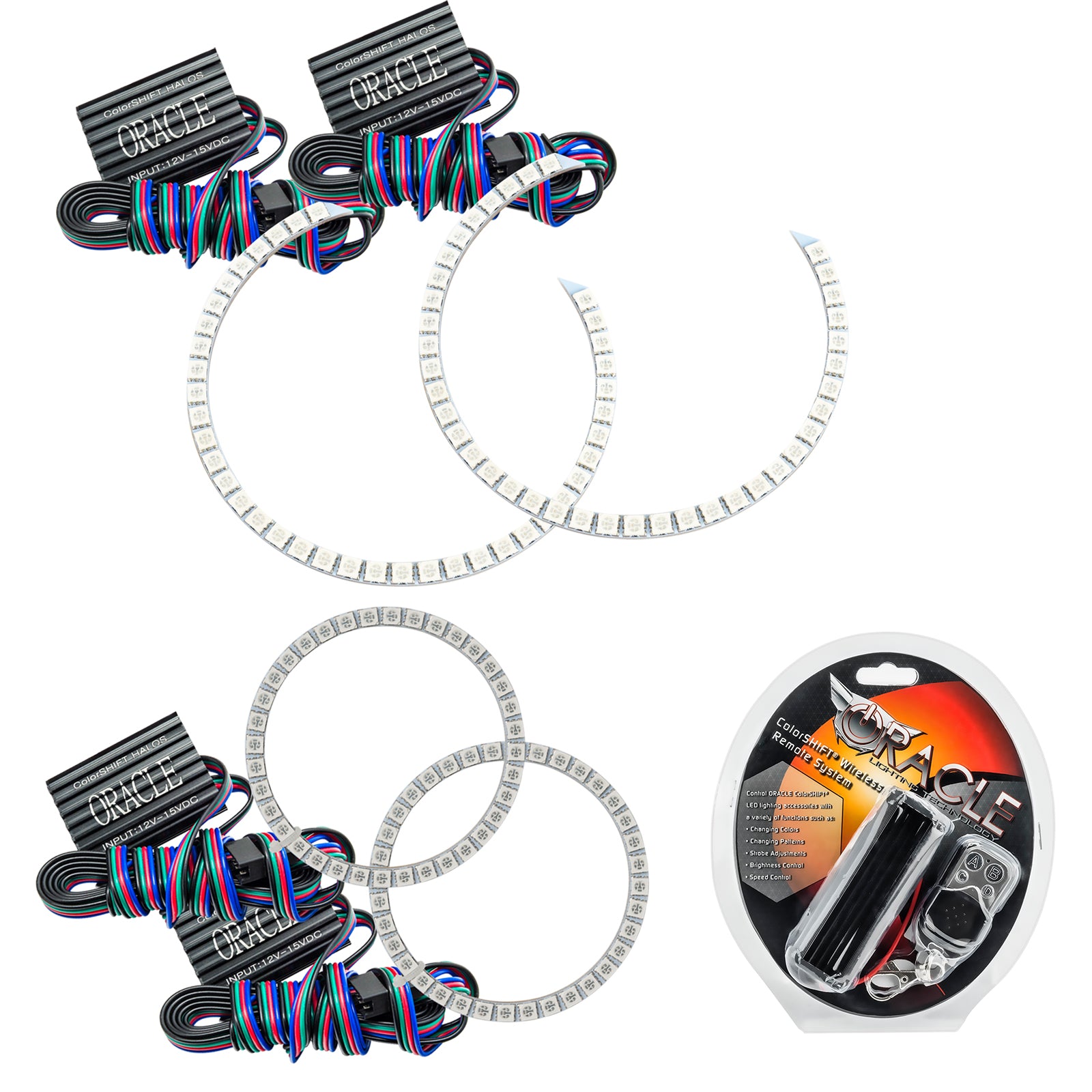 Oracle Lighting 2008-2011 Mercedes Benz C-Class LED Headlight Halo Kit ColorSHIFT with RF Controller 2291-330