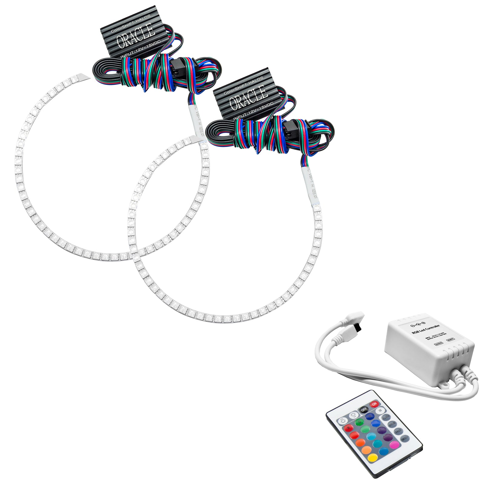 Oracle Lighting 2010-2014 Ford Mustang LED Headlight Halo Kit ColorSHIFT With Simple Controller 2302-504