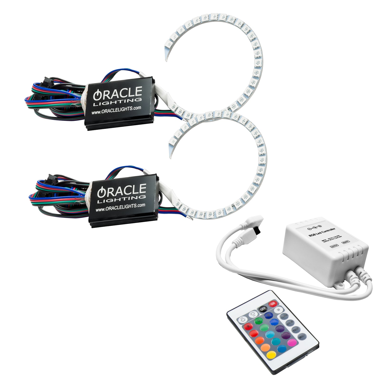 Oracle Lighting 2007-2013 Audi A5 LED Headlight Halo Kit ColorSHIFT With Simple Controller 2351-504
