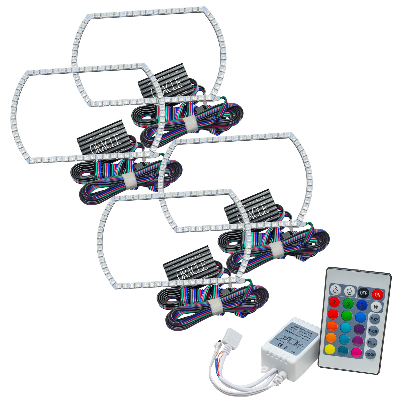 Oracle Lighting 2007-2013 Chevrolet Silverado LED Headlight Square Style Halo Kit 2358-504