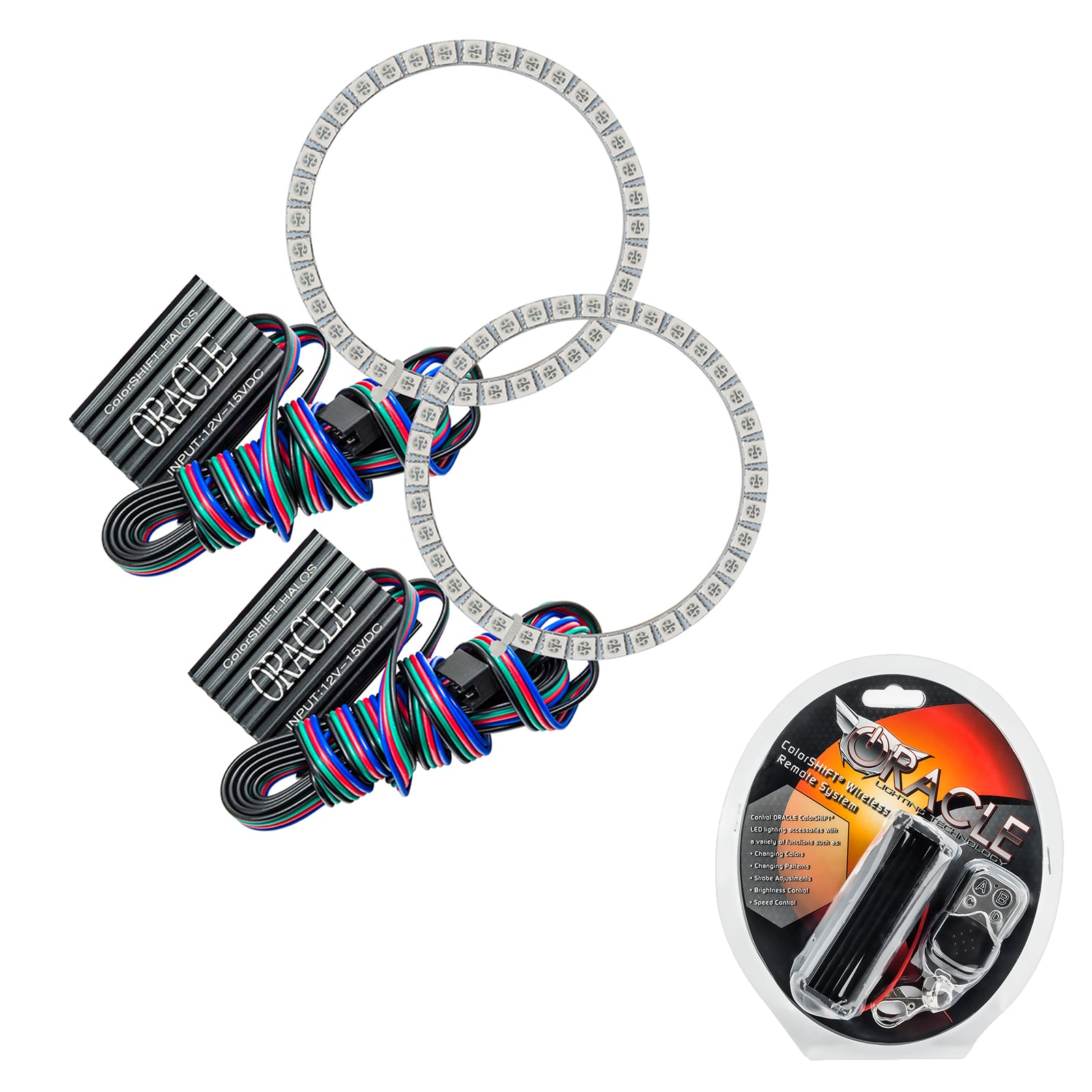 Oracle Lighting 2010-2013 Chevrolet Camaro LED Headlight Projector Halo Kit ColorSHIFT with RF Controller 2361-330