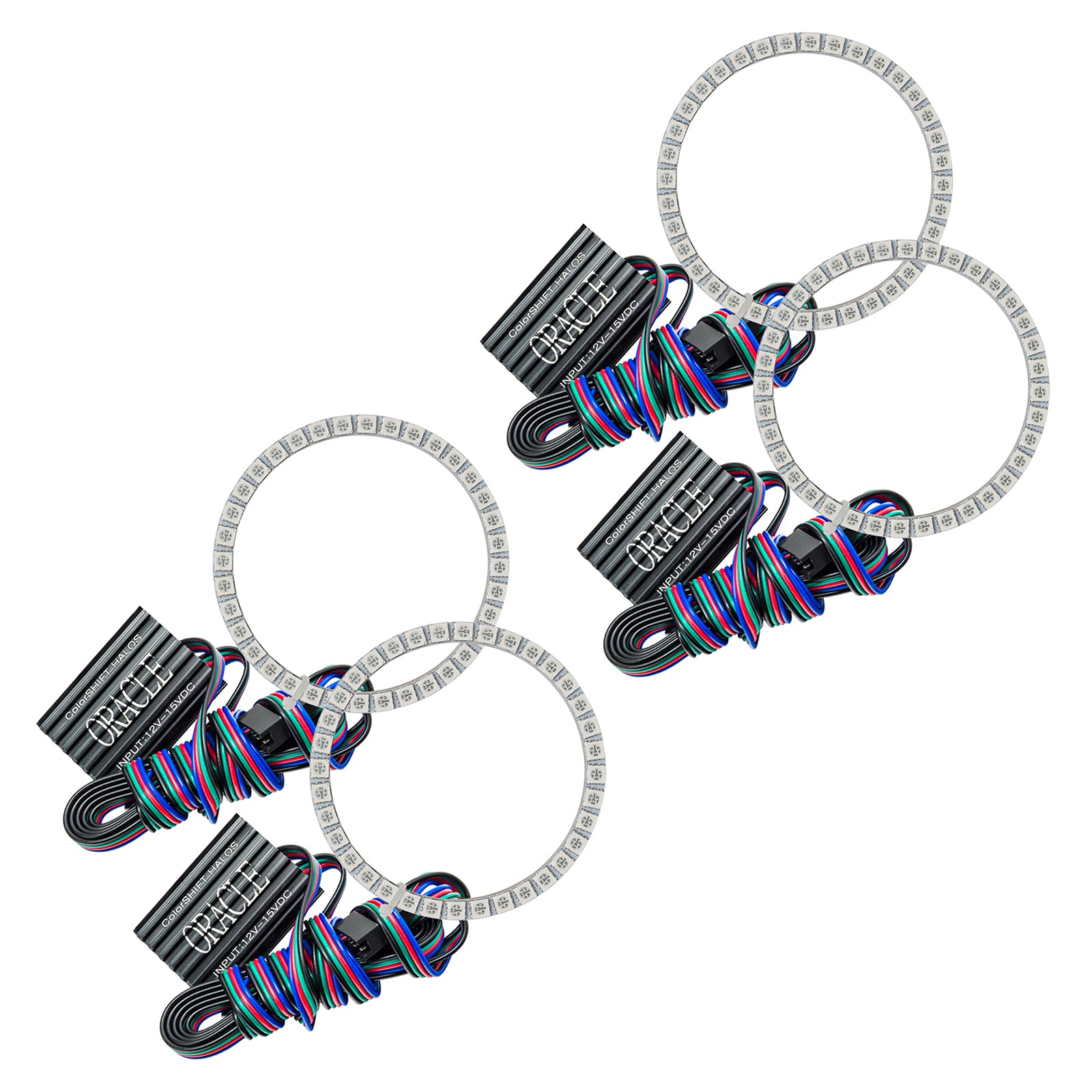 Oracle Lighting 2006-2007 Subaru WRX STi LED Headlight Halo Kit ColorSHIFT With No Controller 2372-334