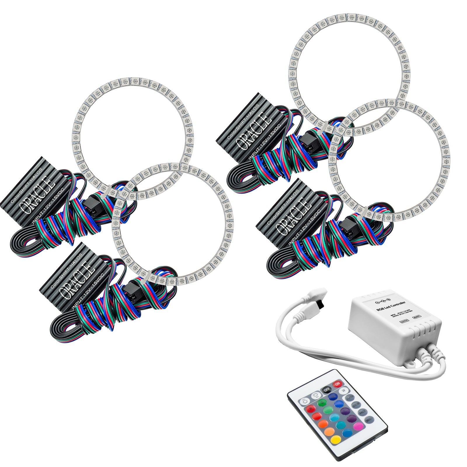 Oracle Lighting 2012 Subaru Legacy LED Headlight Halo Kit ColorSHIFT with Simple Controller 2378-504