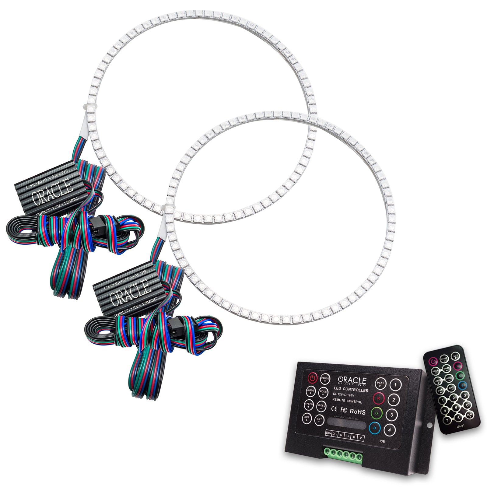 Oracle Lighting 2011-2013 Hyundai Veloster LED Non Projector Headlight Halo Kit ColorSHIFT with 2.0 Controller 2382-333