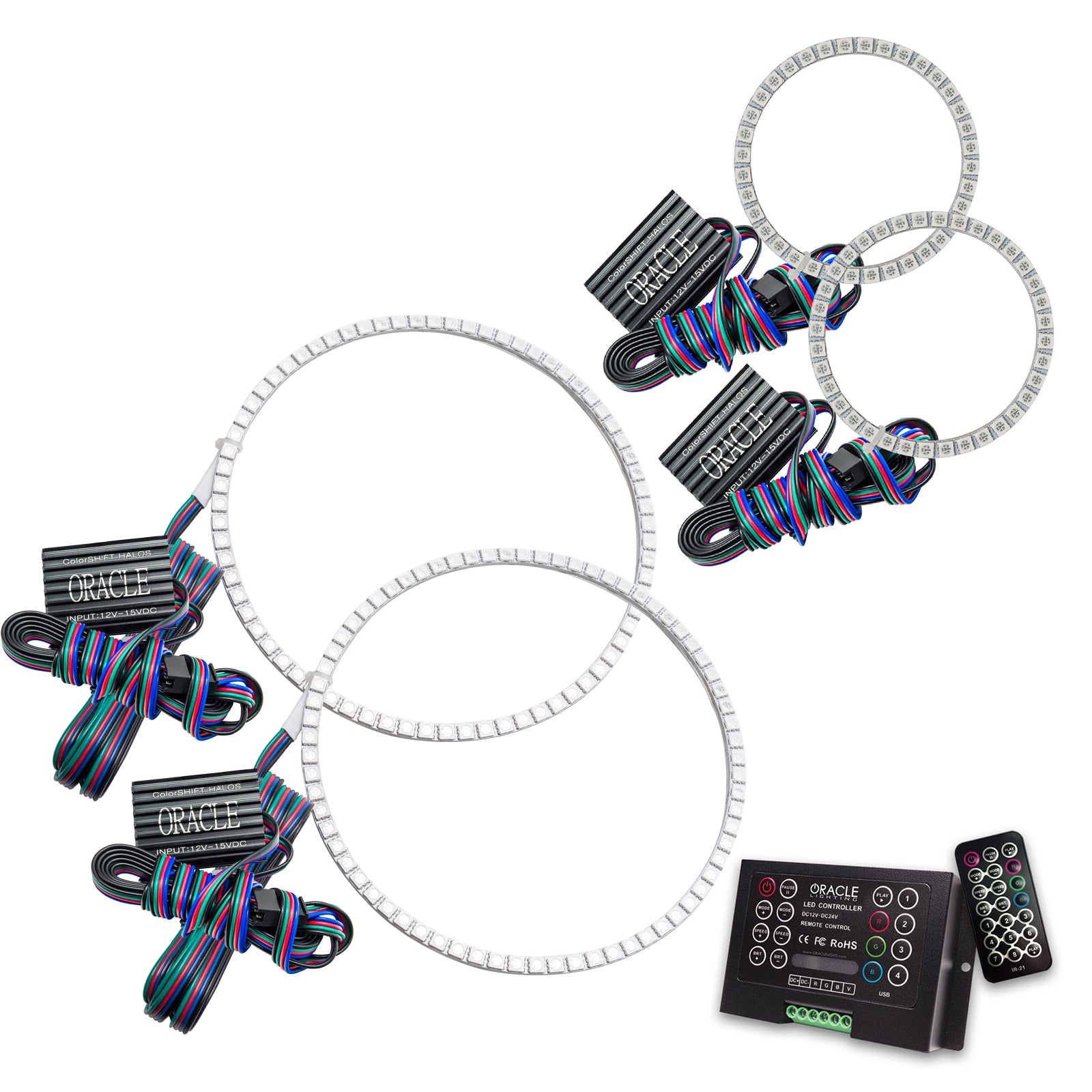 Oracle Lighting 2011-2012 Mercedes Benz Sprinter Van LED Headlight Non Projector Halo Kit ColorSHIFT with 2.0 Controller 2385-333