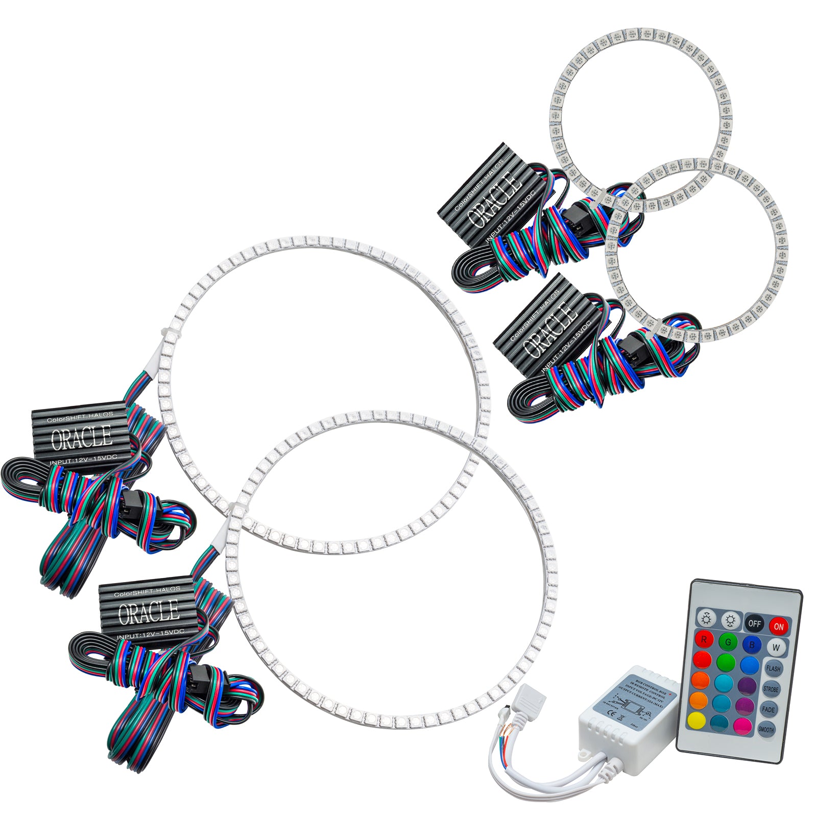 Oracle Lighting 2011-2012 Mercedes Benz Sprinter Van LED Headlight Non Projector Halo Kit ColorSHIFT with Simple Controller 2385-504