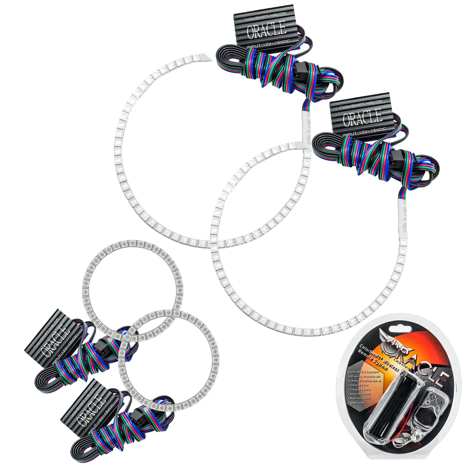 Oracle Lighting 2006-2007 Lincoln Mark LT LED Headlight Halo Kit ColorSHIFT With RF Controller 2414-330