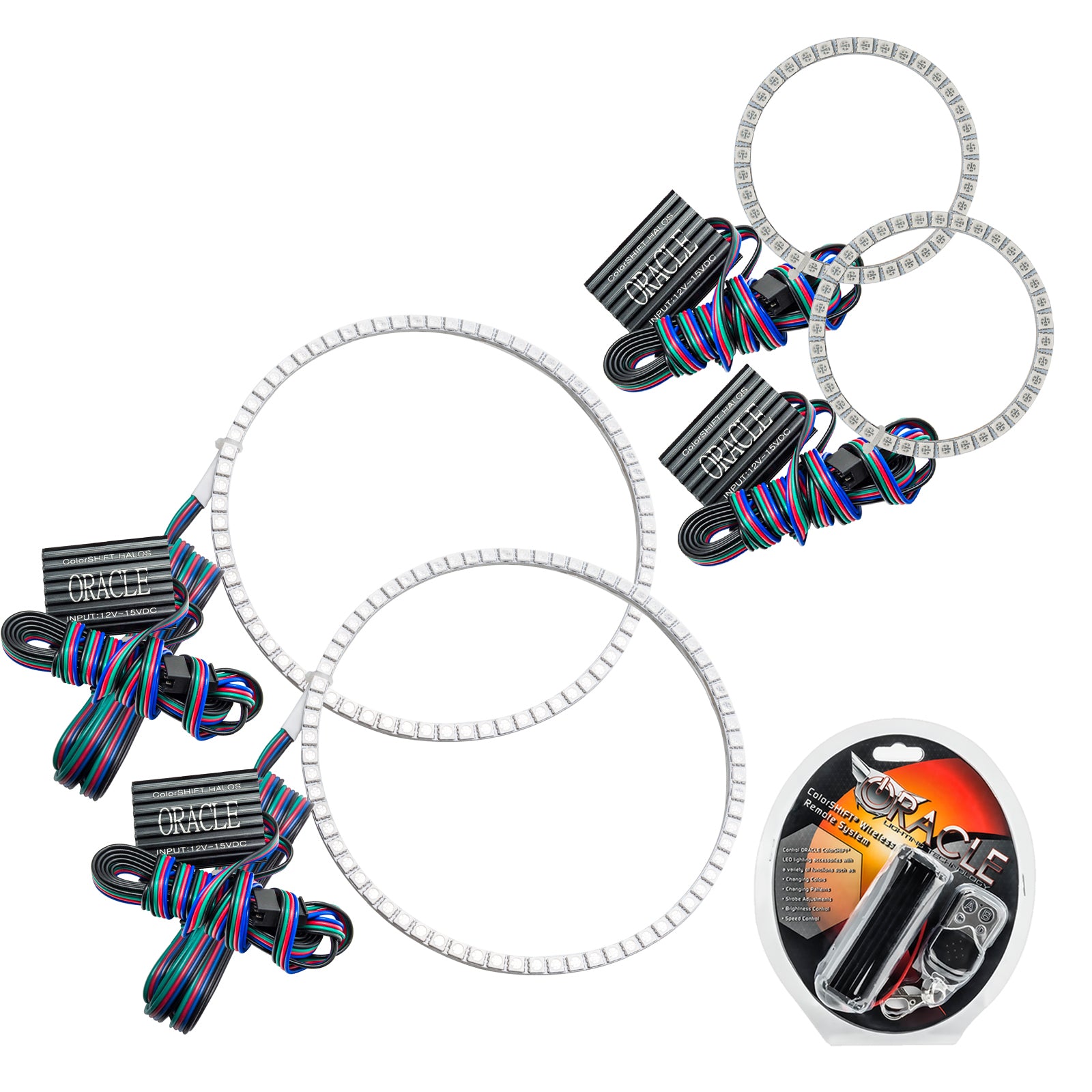 Oracle Lighting 2006-2015 Harley Davidson Street Glide LED Headlight Halo Kit ColorSHIFT With RF Controller 2525-330