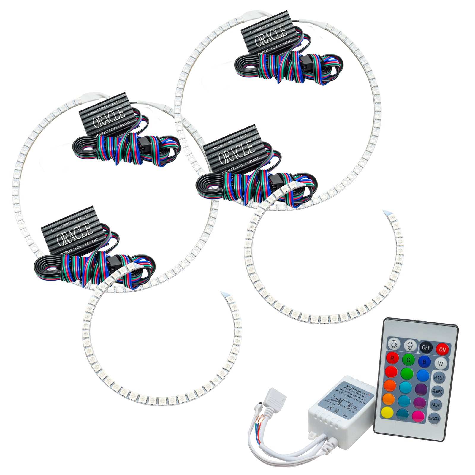 Oracle Lighting 2008-2016 Toyota Sequoia LED Headlight Halo Kit ColorSHIFT with Simple Controller 2527-504