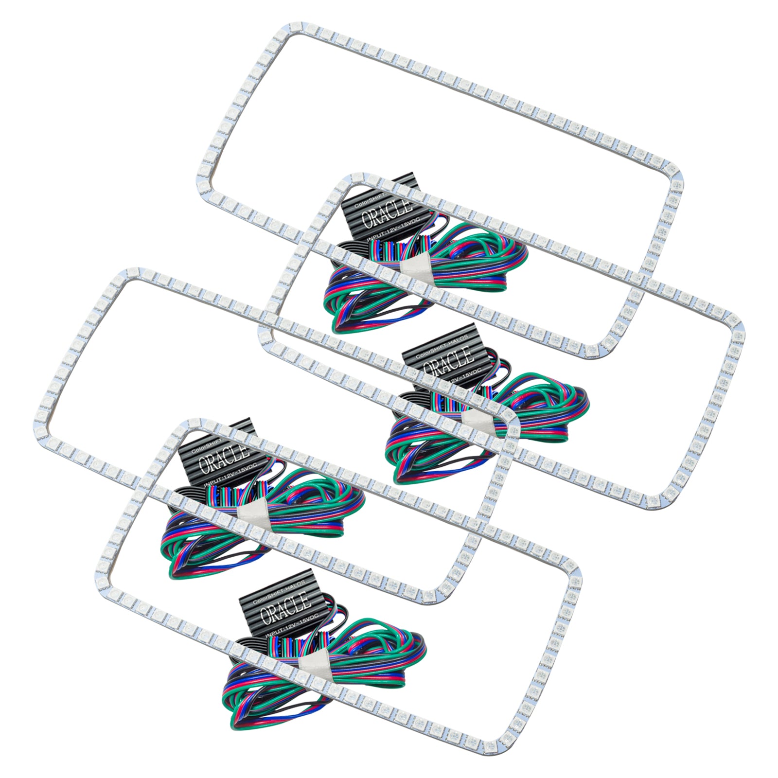 Oracle Lighting 2007-2013 GMC Sierra LED Headlight Square Ring Halo Kit 2629-334