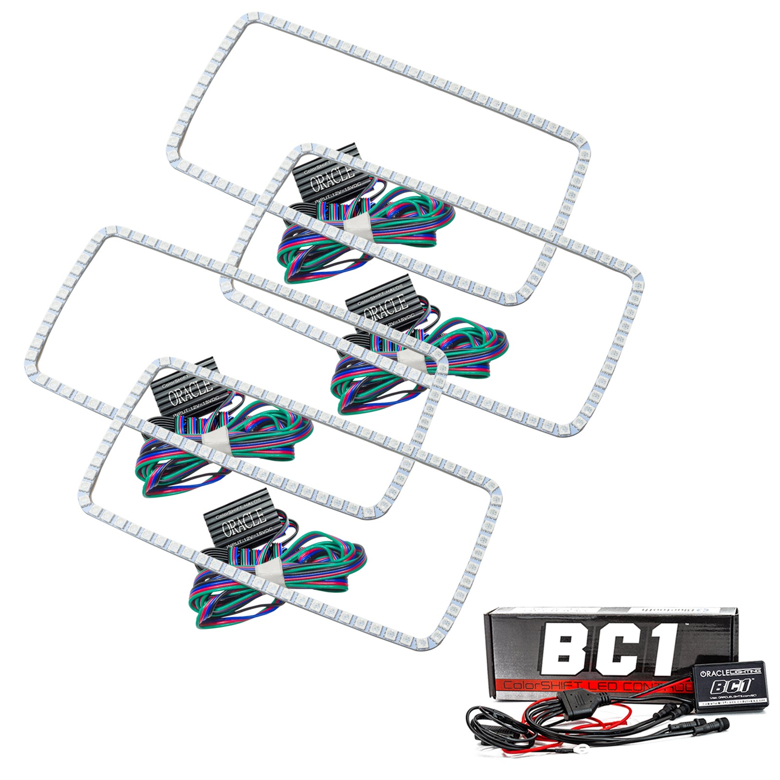 Oracle Lighting 2007-2013 GMC Sierra LED Headlight Square Ring Halo Kit 2629-335