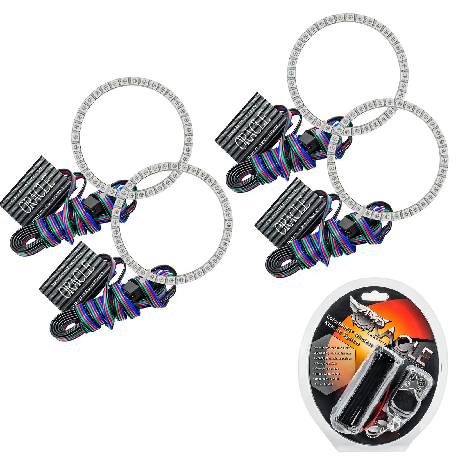 Oracle Lighting 2005-2012 Cadillac STS LED Headlight Halo Kit ColorSHIFT With RF Controller 2637-330