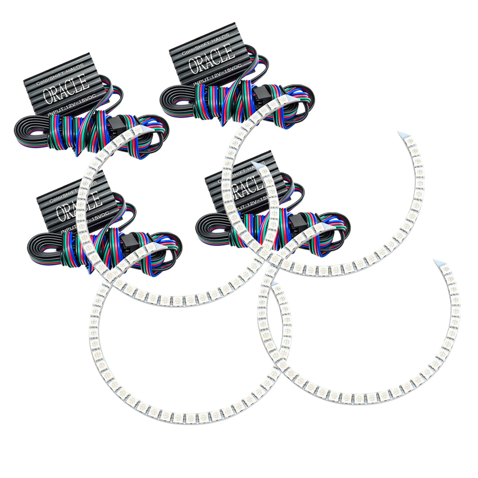 Oracle Lighting 2007-2013 Chevrolet Silverado LED Round Style Headlight Halo Kit ColorSHIFT With No Controller 2639-334