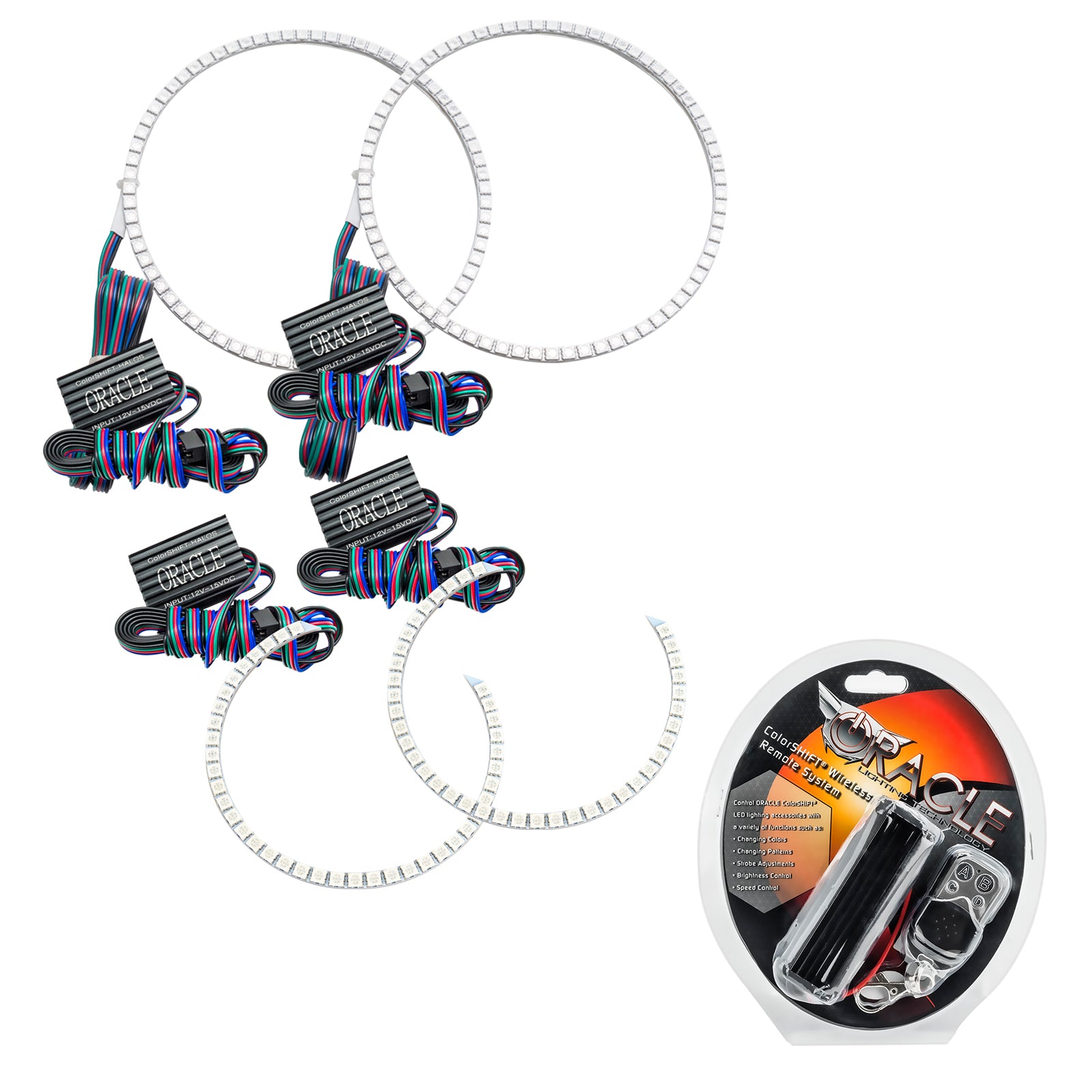 Oracle Lighting 2011-2013 Dodge Durango LED Headlight Halo Kit ColorSHIFT with RF Controller 2646-330