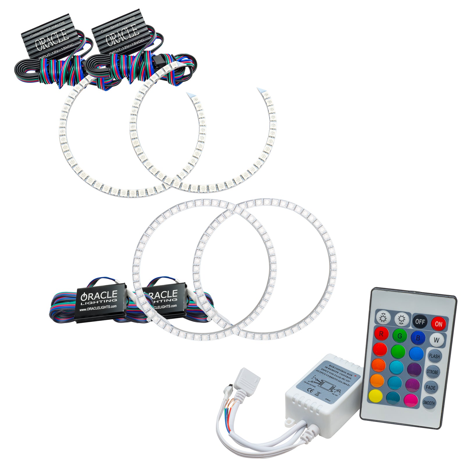 Oracle Lighting 2008-2015 Nissan Armada LED Headlight Halo Kit ColorSHIFT with BC1 Controller 2673-335