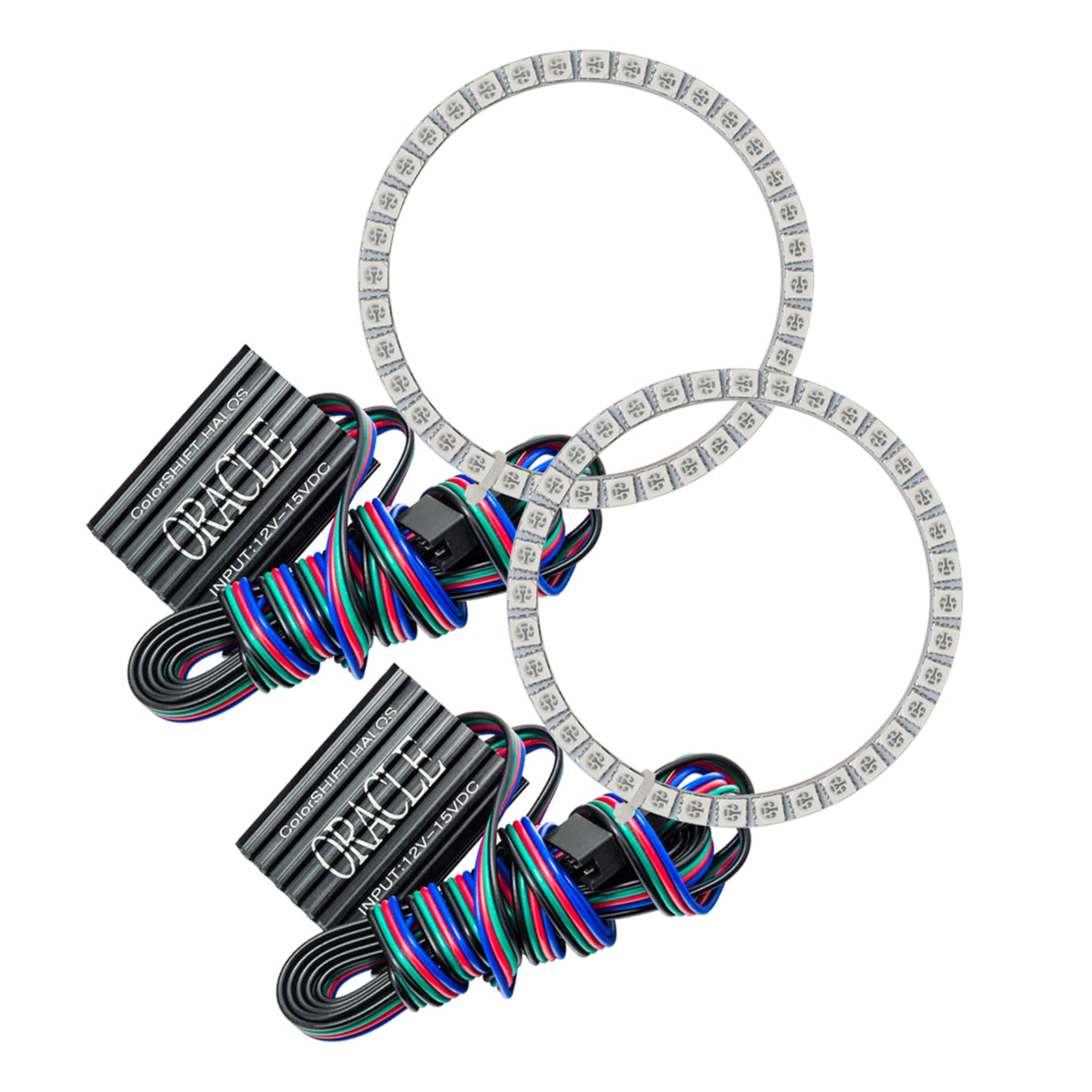 Oracle Lighting 2011-2012 Toyota Prius LED Headlight Halo Kit ColorSHIFT with No Controller 2679-334