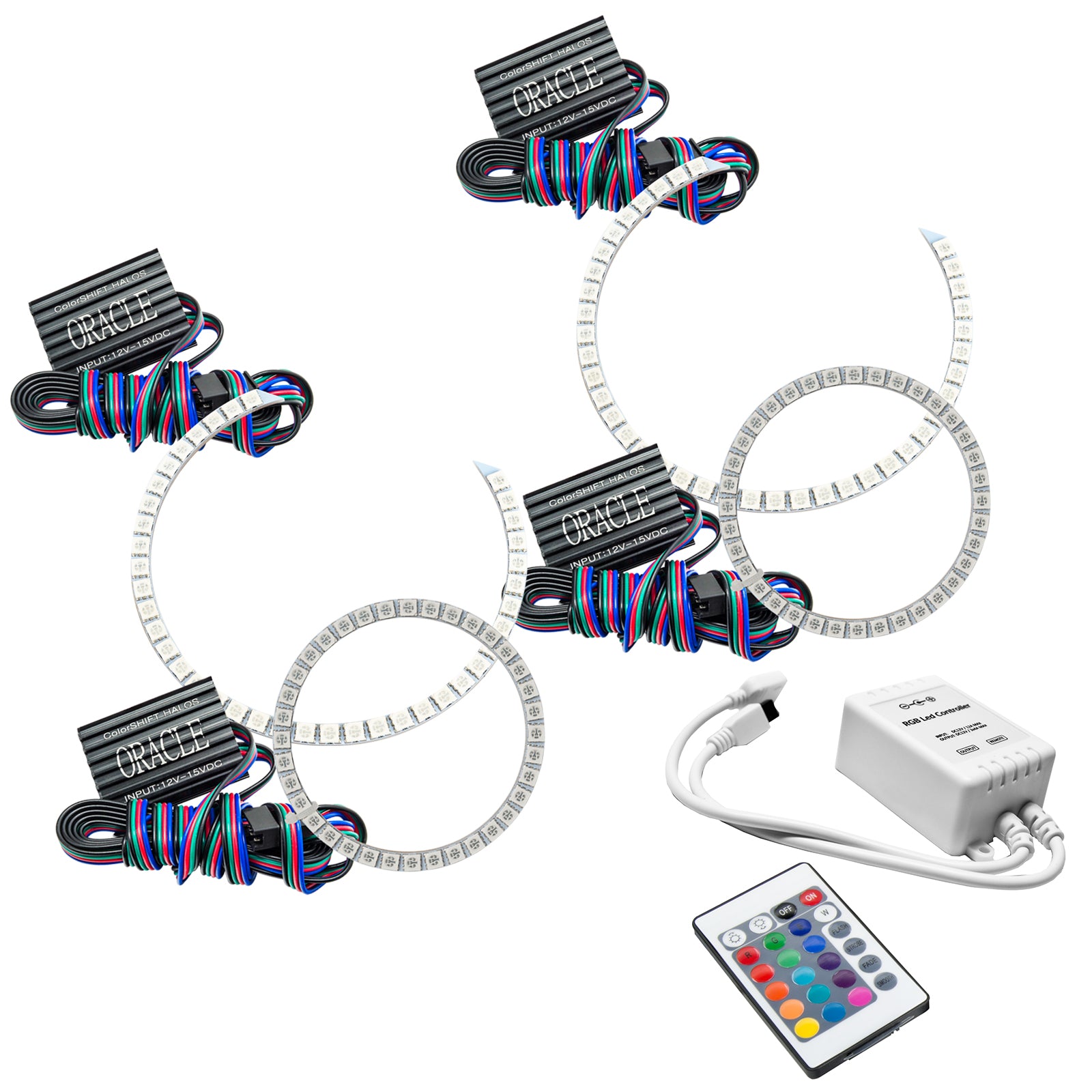 Oracle Lighting 2009-2010 Hyundai Genesis LED Headlight Halo Kit ColorSHIFT with Simple Controller 2686-504