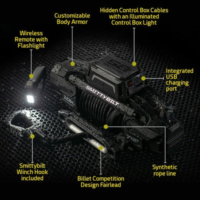 Smittybilt X2O GEN3 10K Winch With Synthetic Rope 98810